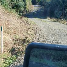 Green Dot (actually, it's a rectangle) marker--you can drive here